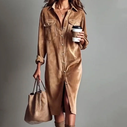 Vestido camisero casual para mujer