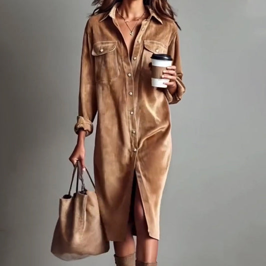 Vestido camisero casual para mujer