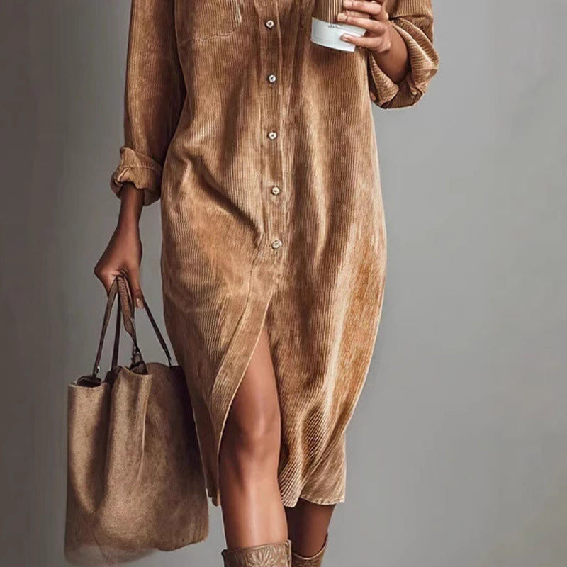 Vestido camisero casual para mujer