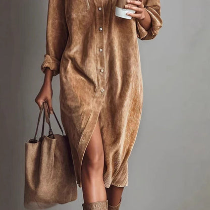 Vestido camisero casual para mujer
