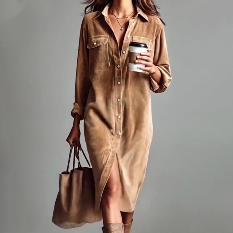 Vestido camisero casual para mujer
