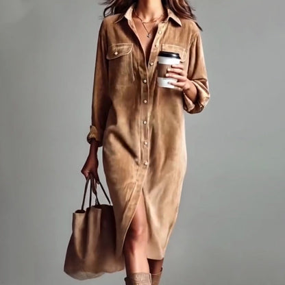 Vestido camisero casual para mujer
