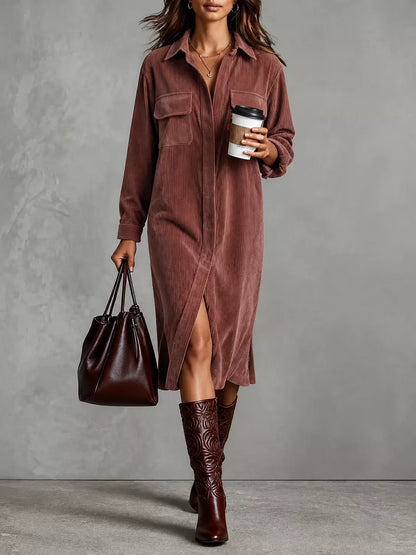Vestido camisero casual para mujer