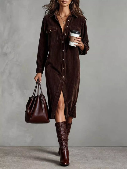 Vestido camisero casual para mujer