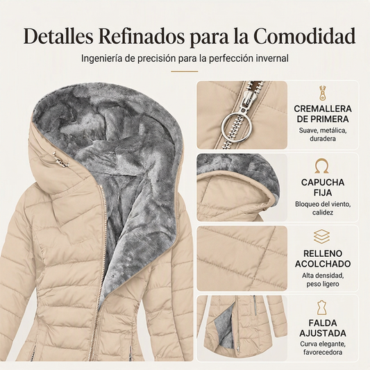 ⏰🔥 ENVÍO GRATIS 🧥❄️ Abrigo de Invierno con Capucha para Mujer – Aislante, Cálido y Resistente al Frío para el Día a Día