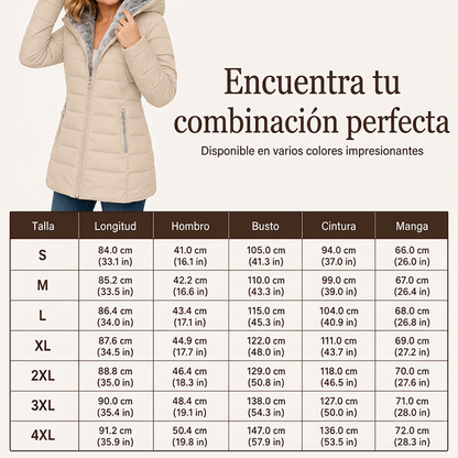 ⏰🔥 ENVÍO GRATIS 🧥❄️ Abrigo de Invierno con Capucha para Mujer – Aislante, Cálido y Resistente al Frío para el Día a Día