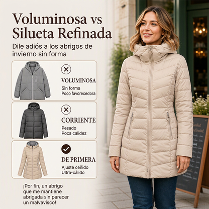 ⏰🔥 ENVÍO GRATIS 🧥❄️ Abrigo de Invierno con Capucha para Mujer – Aislante, Cálido y Resistente al Frío para el Día a Día