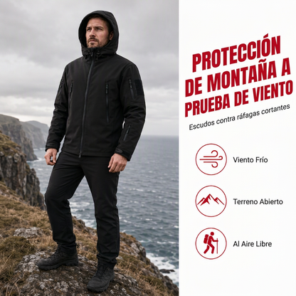 Chaqueta cálida impermeable para hombre para exteriores
