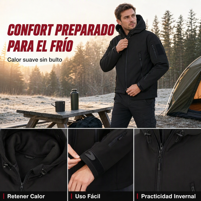 Chaqueta cálida impermeable para hombre para exteriores