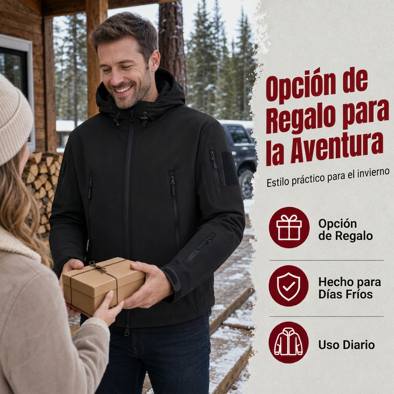 Chaqueta cálida impermeable para hombre para exteriores