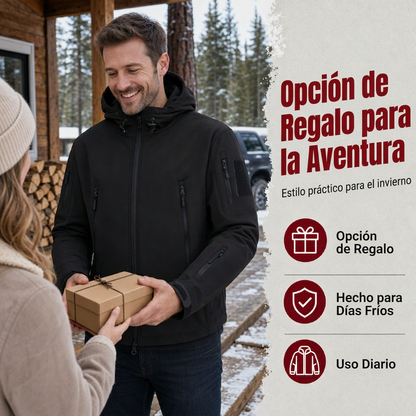 Chaqueta cálida impermeable para hombre para exteriores