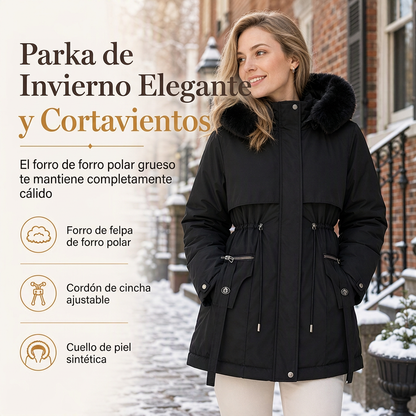 🏆Éxito de ventas🏆🧥 Elegante parka de invierno – A prueba de viento de doble capa