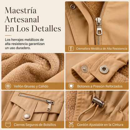 🏆Éxito de ventas🏆🧥 Elegante parka de invierno – A prueba de viento de doble capa