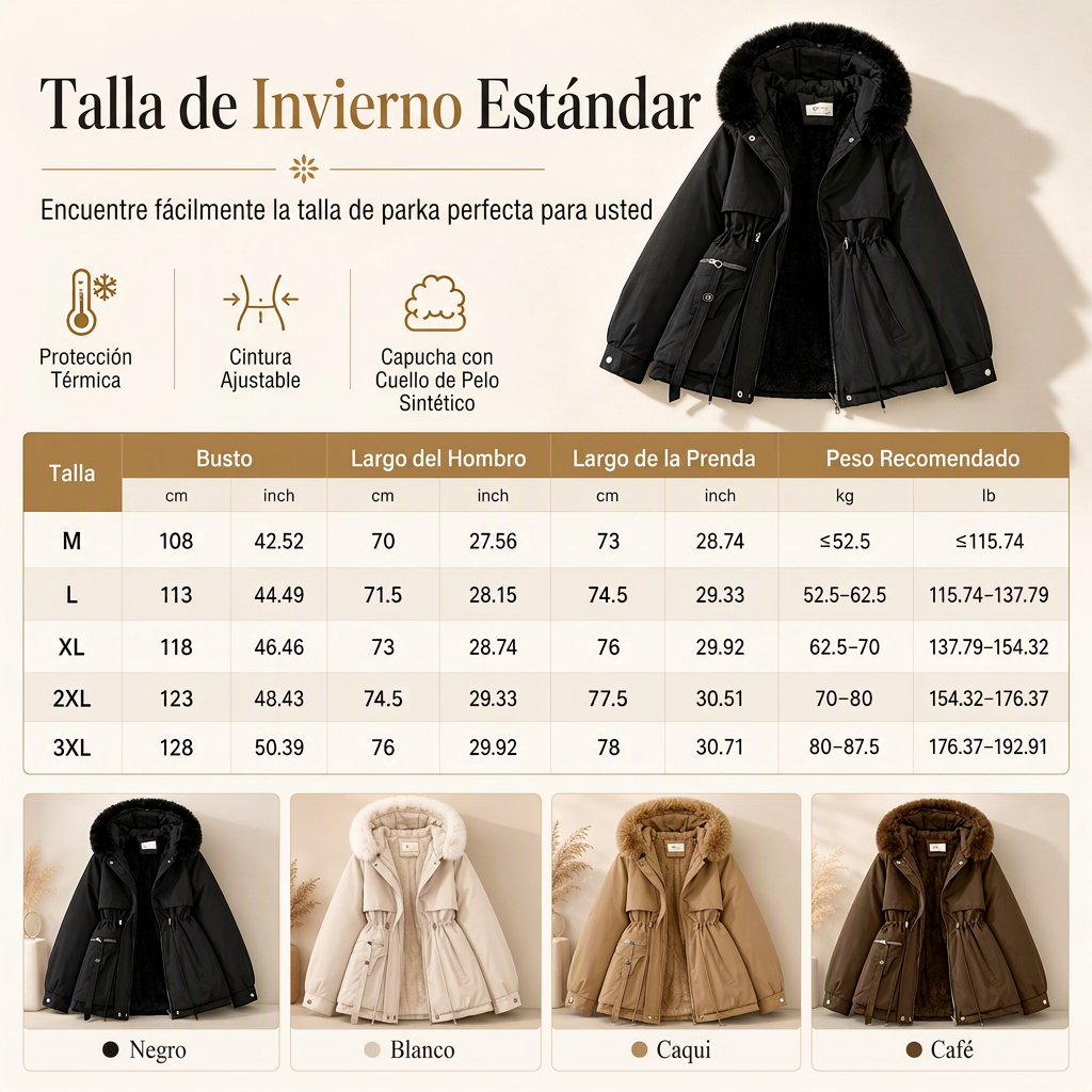 🏆Éxito de ventas🏆🧥 Elegante parka de invierno – A prueba de viento de doble capa