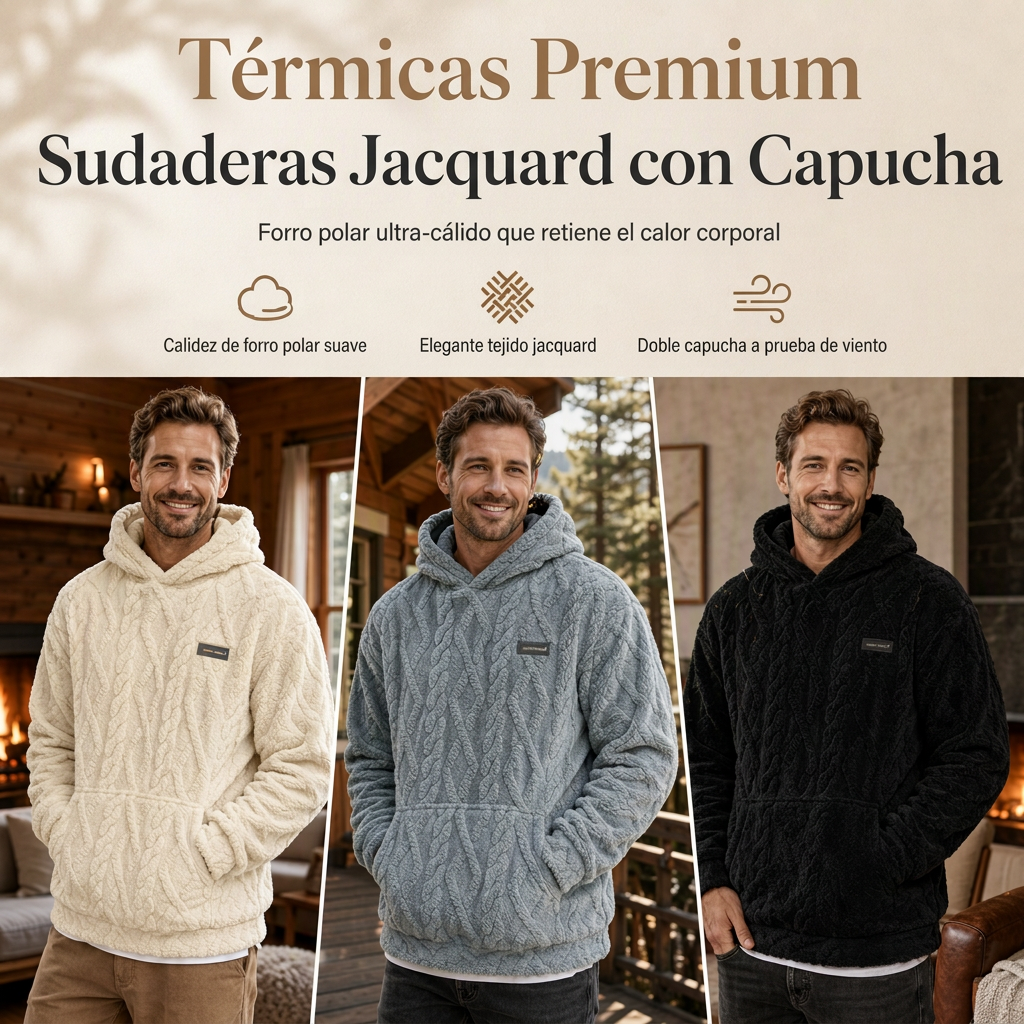 🧥🔥Novedades - Sudadera con capucha de polar para hombre – Cómoda sudadera de invierno