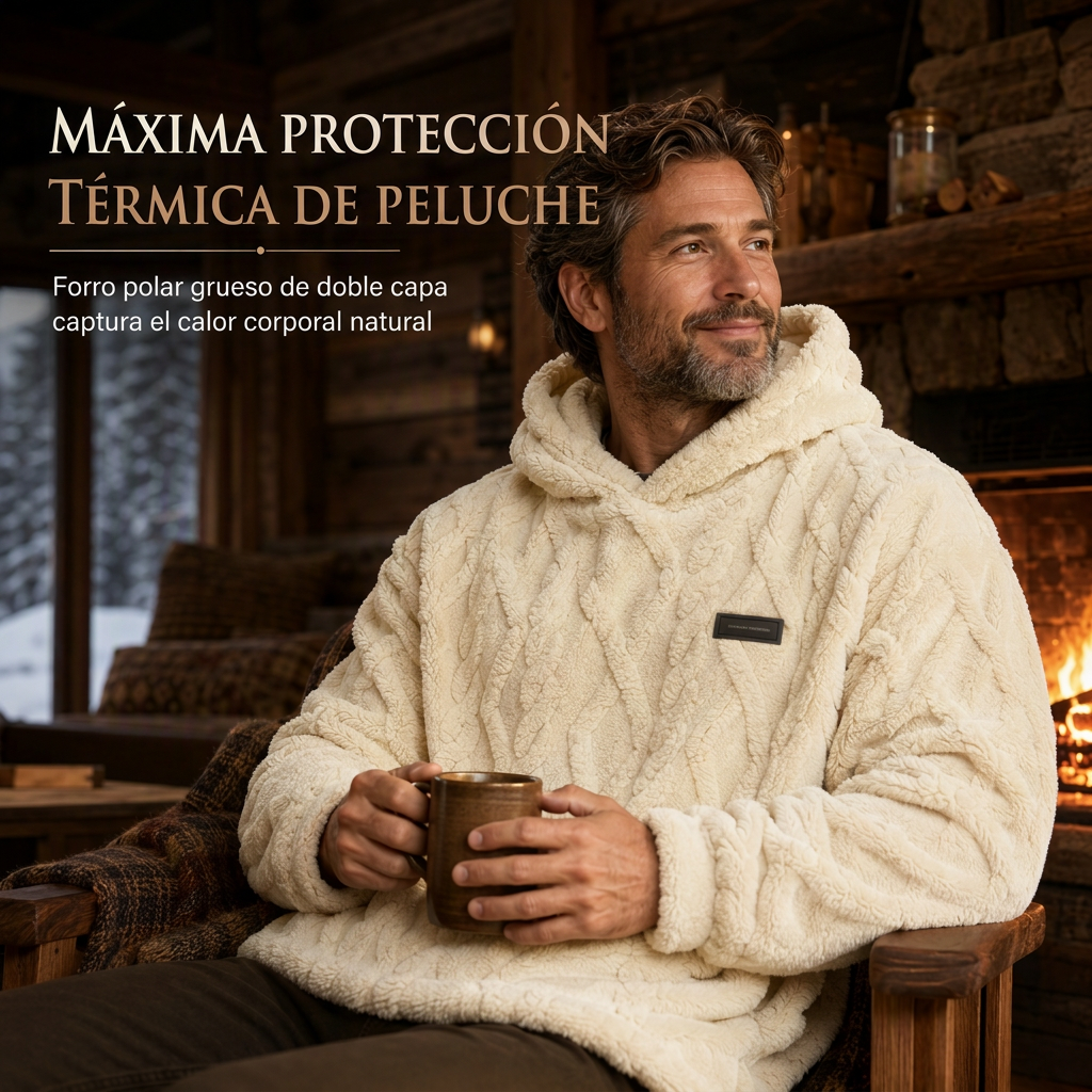 🧥🔥Novedades - Sudadera con capucha de polar para hombre – Cómoda sudadera de invierno