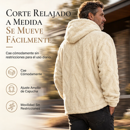 🧥🔥Novedades - Sudadera con capucha de polar para hombre – Cómoda sudadera de invierno