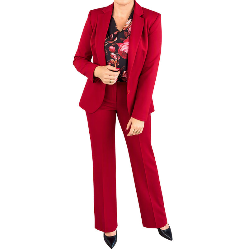 ✨ Conjunto Elegante de Traje de 3 Piezas para Mujer – Estampado Floral, Corte Sofisticado y Estilo Profesional