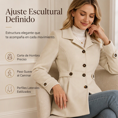 🧥✨ Abrigo Elegante de Mezcla de Lana para Mujer – Corte Entallado, Calidez Premium y Estilo Urbano Sofisticado