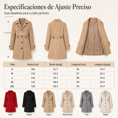 🧥✨ Abrigo Elegante de Mezcla de Lana para Mujer – Corte Entallado, Calidez Premium y Estilo Urbano Sofisticado