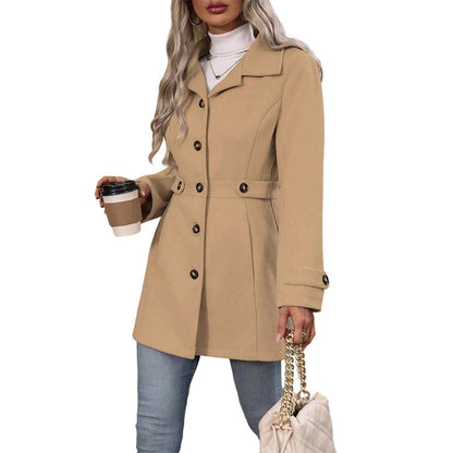 🧥✨ Abrigo Elegante de Mezcla de Lana para Mujer – Corte Entallado, Calidez Premium y Estilo Urbano Sofisticado