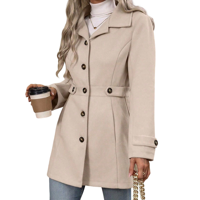 🧥✨ Abrigo Elegante de Mezcla de Lana para Mujer – Corte Entallado, Calidez Premium y Estilo Urbano Sofisticado