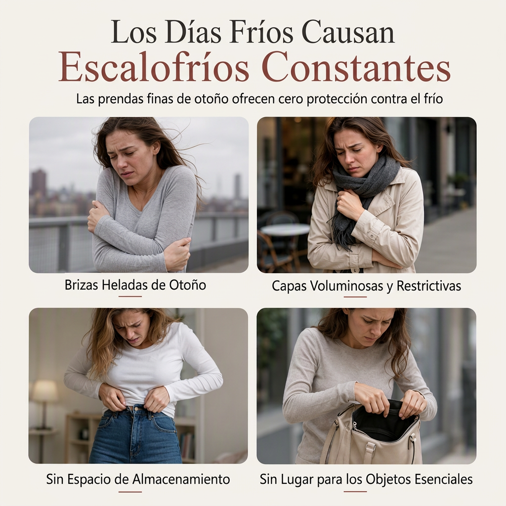 Top de manga larga con cuello redondo cálido para mujer