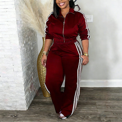 ⏰Conjunto Deportivo de 2 Piezas para Mujer – Chaqueta con Cremallera y Pantalón Cómodo para un Estilo Casual