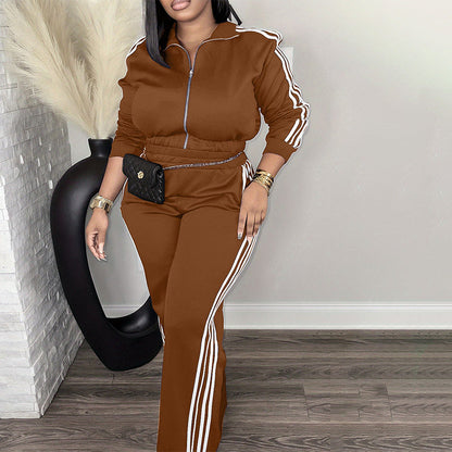⏰Conjunto Deportivo de 2 Piezas para Mujer – Chaqueta con Cremallera y Pantalón Cómodo para un Estilo Casual