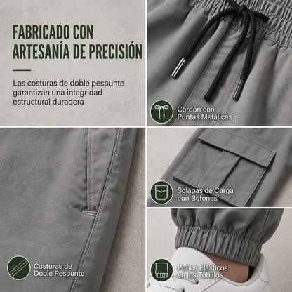 👖 Pantalones Cargo Jogger para Hombre – Corte Cónico, Múltiples Bolsillos y Comodidad Todo el Día