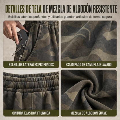 Pantalones de chándal anchos de corte vintage lavados para mujer