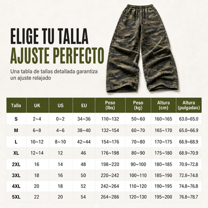 Pantalones de chándal anchos de corte vintage lavados para mujer