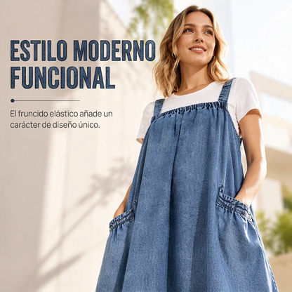⏰🔥 ¡50% OFF POR TIEMPO LIMITADO! 👗 Vestido Maxi Denim Oversize para Mujer – Comodidad Relajada, Estilo Moderno y Ajuste Favorecedor Diario ✨