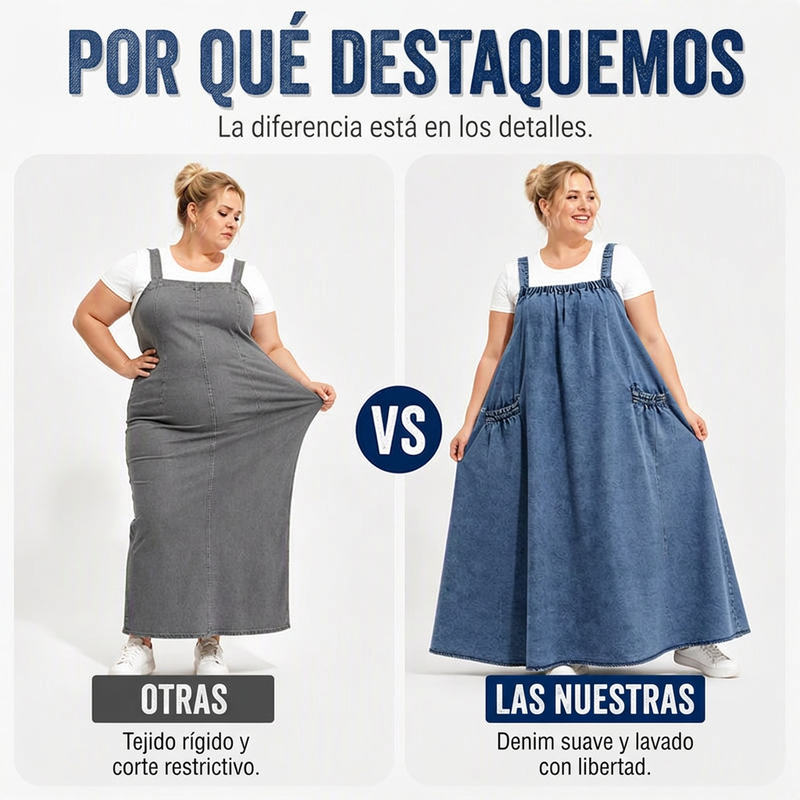 ⏰🔥 ¡50% OFF POR TIEMPO LIMITADO! 👗 Vestido Maxi Denim Oversize para Mujer – Comodidad Relajada, Estilo Moderno y Ajuste Favorecedor Diario ✨