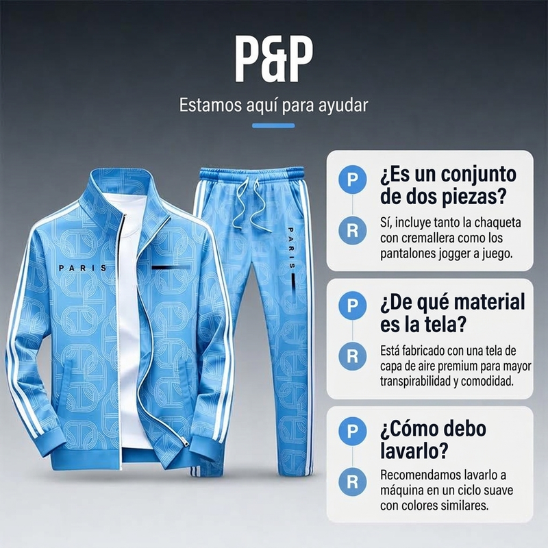 🔥 ¡50% OFF POR TIEMPO LIMITADO! 🧥 Conjunto Deportivo de Chaqueta y Pantalón con Estampado Geométrico para Hombre – Moderno, Cómodo y Casual ✨