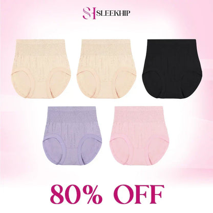 💞REBAJAS 70 % DE DESCUENTO - Braguitas impermeables de cintura alta que controlan el abdomen y realzan los glúteos