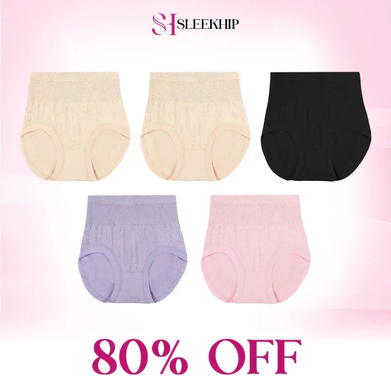💞REBAJAS 70 % DE DESCUENTO - Braguitas impermeables de cintura alta que controlan el abdomen y realzan los glúteos