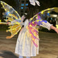 ✨Mira, viene el duendeAlas de mariposa eléctricas con luces musicales