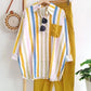 Traje casual a rayas de colores de 2 piezas