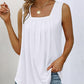 Camiseta sin mangas con cuello cuadrado