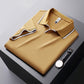 Camisa de manga corta de seda informal de negocios para hombre