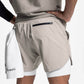Pantalones cortos de doble capa para deportes de ocio de fitness muscular