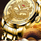 Reloj Dragón Dorado en Relieve