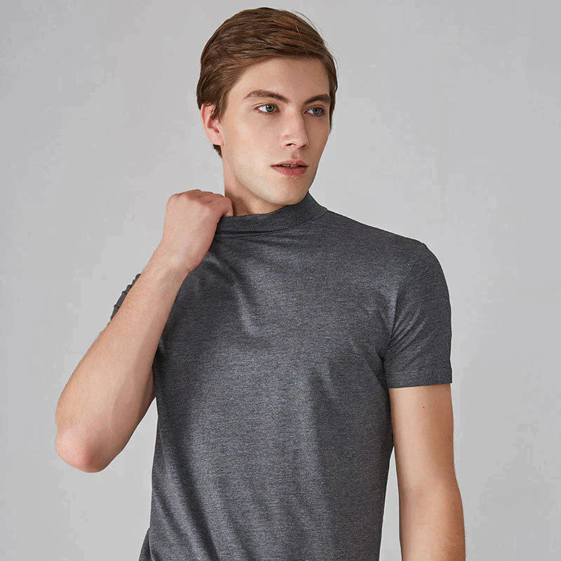 CAMISETA DE CUELLO ALTO SLIM FIT PARA HOMBRE🔥COMPRA 3 ENVÍO GRATIS🔥-6