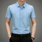 Camisa de seda de hielo de alta elasticidad resistente a las arrugas para hombre