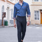 Camisa de manga larga de algodón para hombre