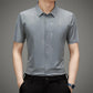 Camisa de seda de hielo de alta elasticidad resistente a las arrugas para hombre