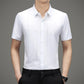 Camisa de seda de hielo de alta elasticidad resistente a las arrugas para hombre