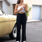 Pantalones de chándal de yoga sueltos casuales de pierna ancha para mujer