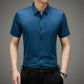 Camisa de seda de hielo de alta elasticidad resistente a las arrugas para hombre